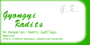 gyongyi radits business card